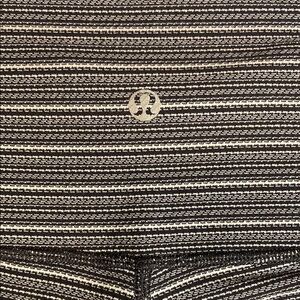 Lululemon Black and White Striped Crop Leggings 23”